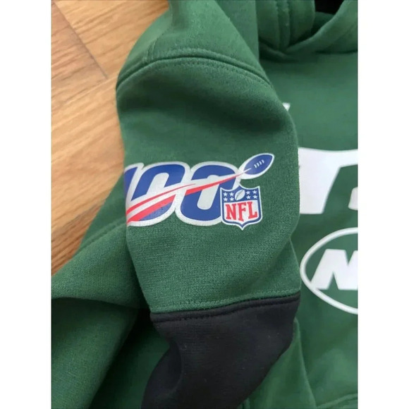 New York Jets NFL 100 Anniversary Sideline Nike Dry-Fit Pullover Hoodie Size S - Picture 4 of 7